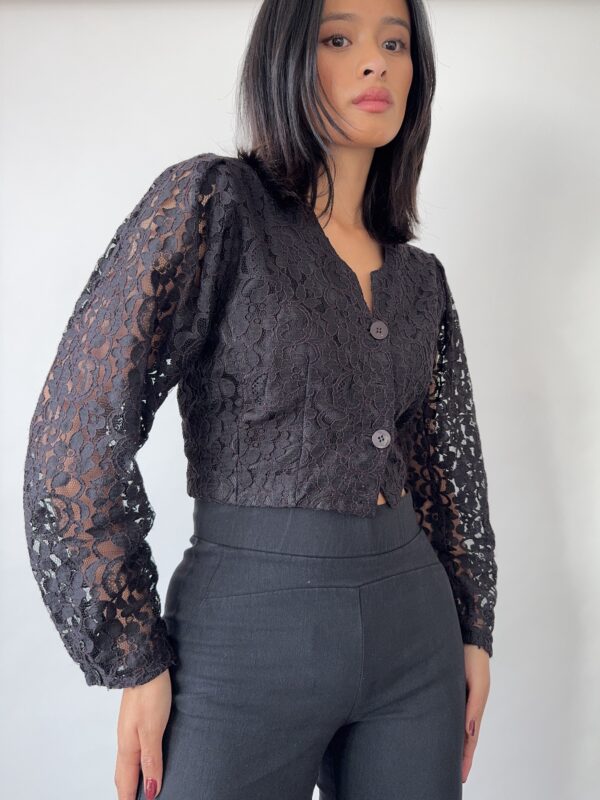 Vintage Black Lace Top