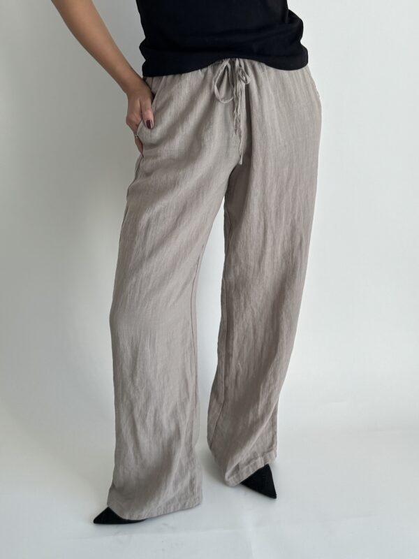 Beige Linen Trousers