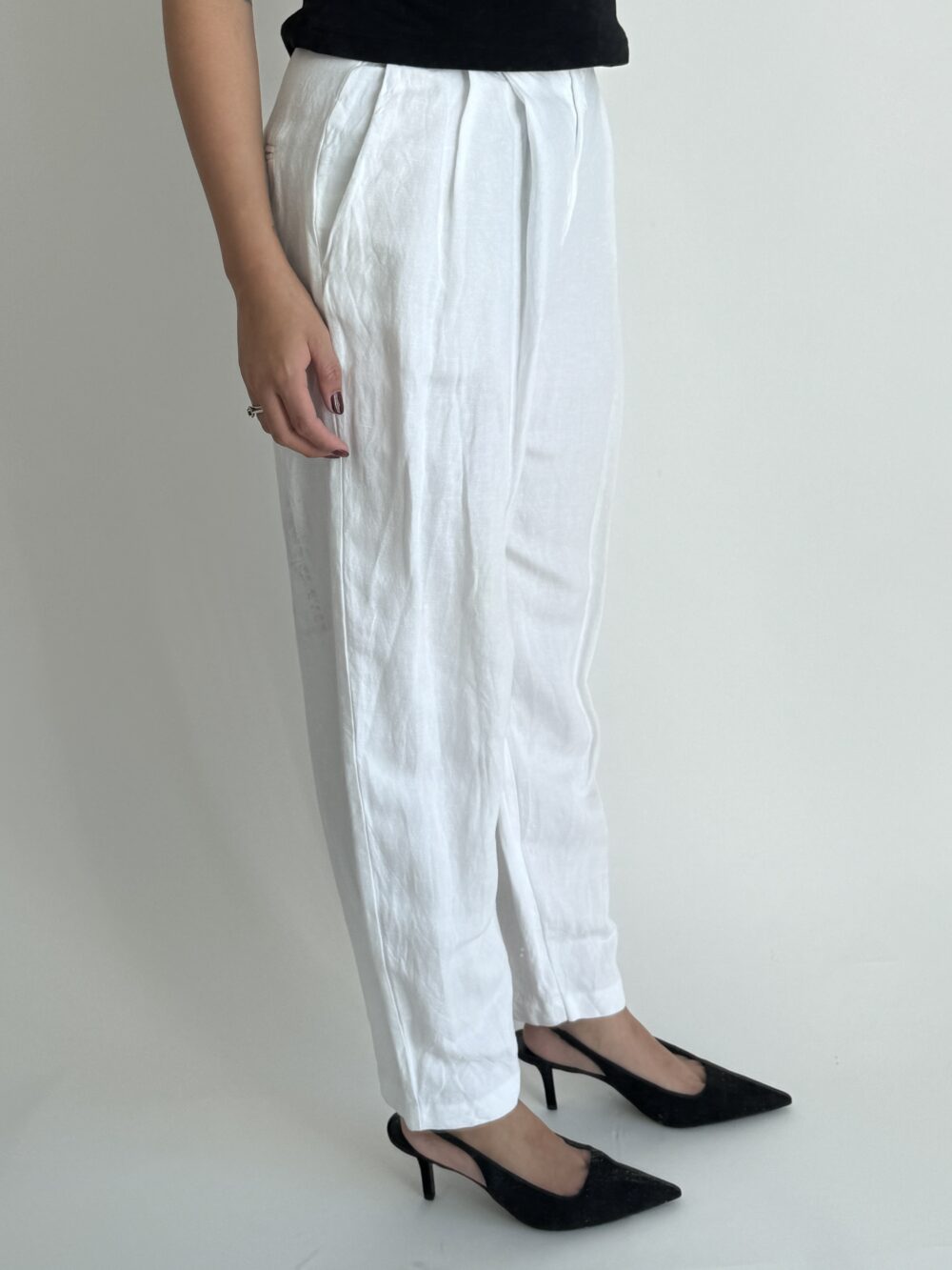 White Linen Trousers - Image 5