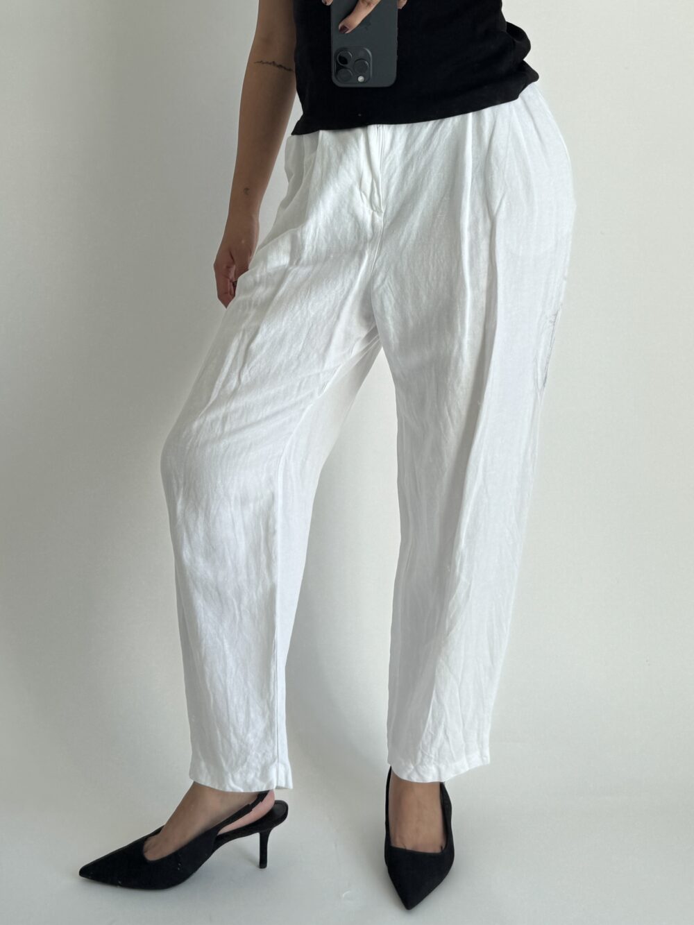 White Linen Trousers - Image 4