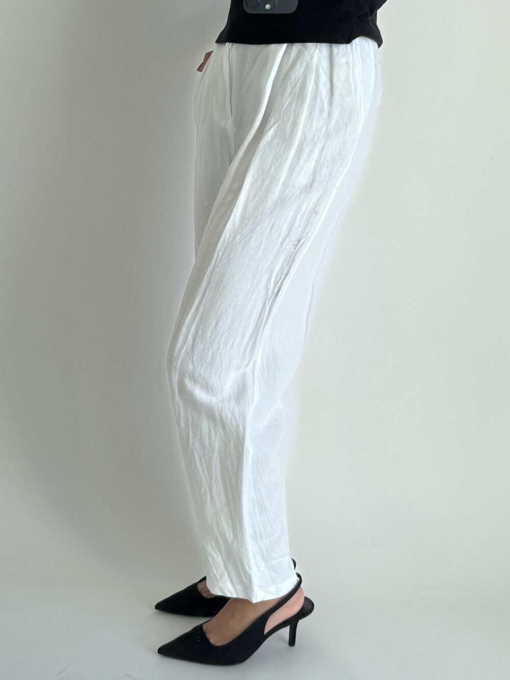 White Linen Trousers - Image 3