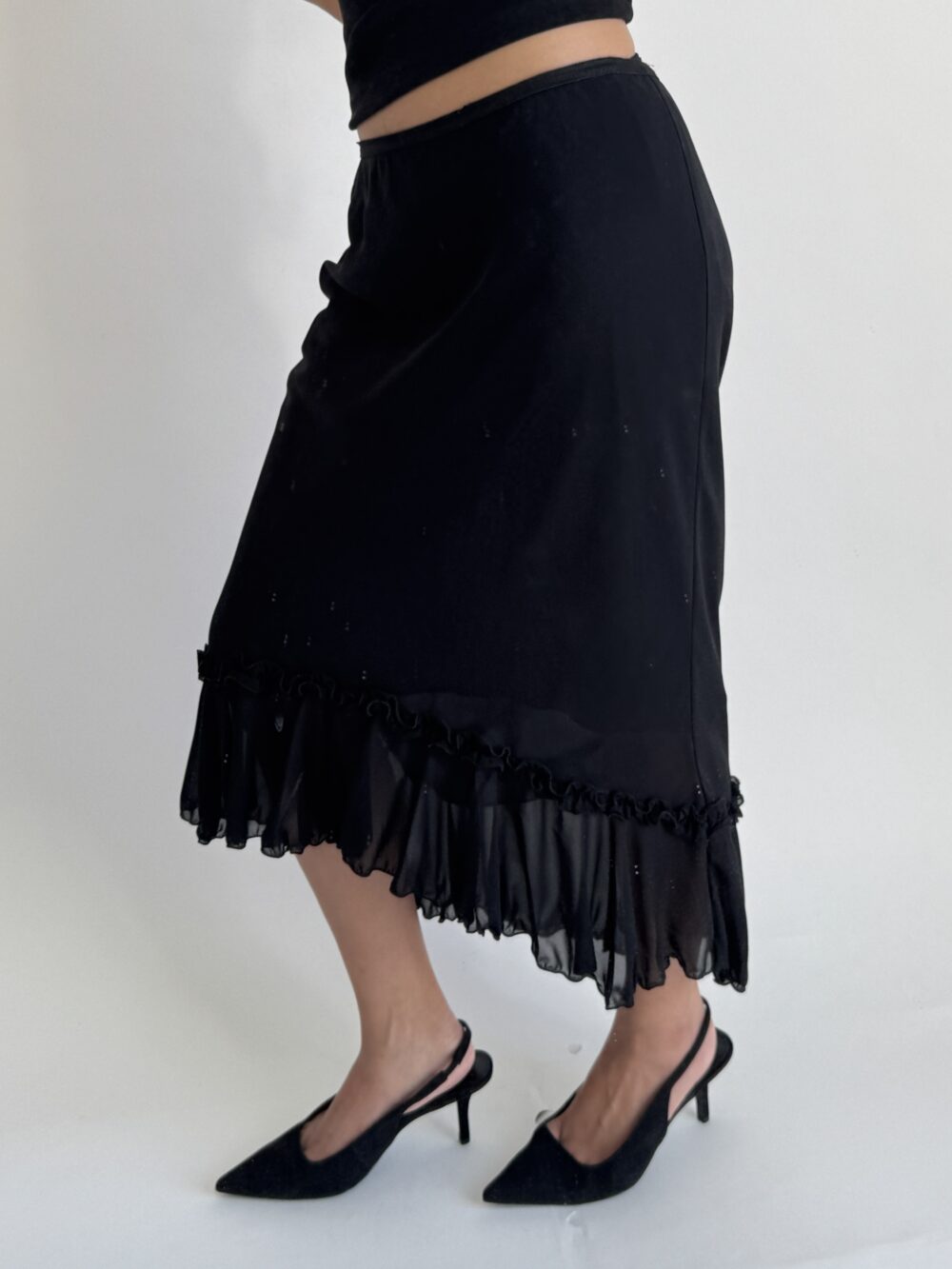 Vintage Frilly Midi Skirt - Image 3