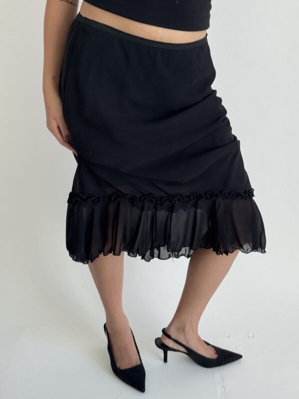 Vintage Frilly Midi Skirt