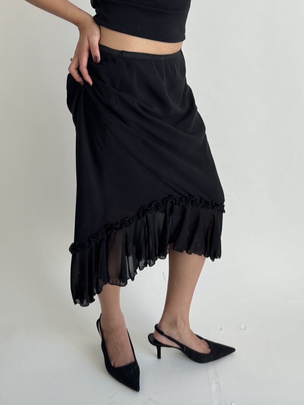 Vintage Frilly Midi Skirt - Image 2