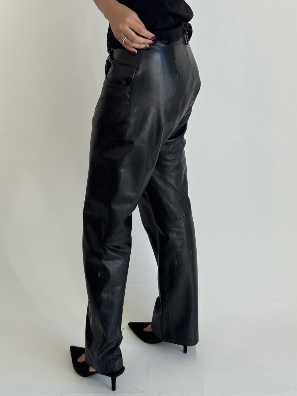 Vintage Leather Pants - Image 2