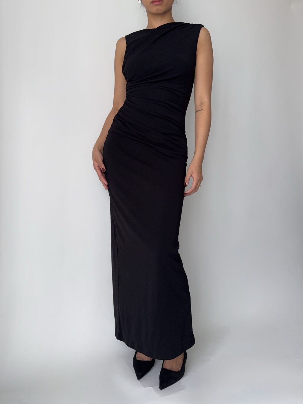 Black Jersey Maxi Dress