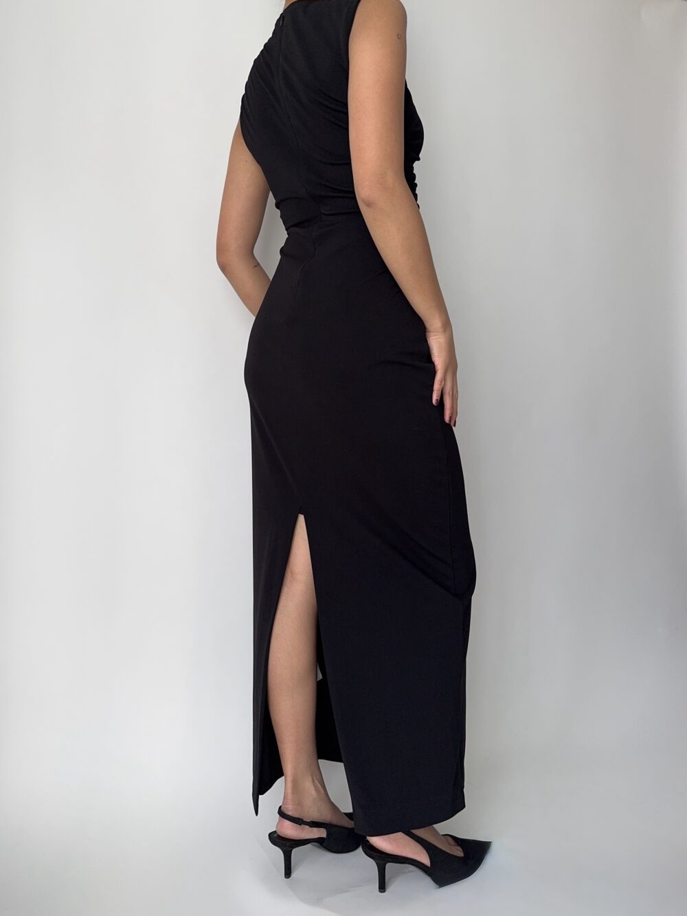 Black Jersey Maxi Dress - Image 4