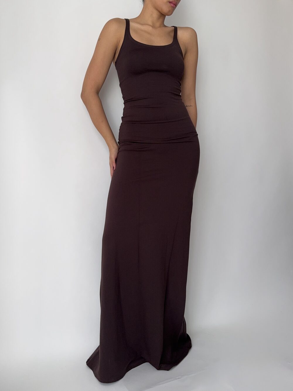 Benjamin Alexander Simon Dress in Chocolate - Image 3