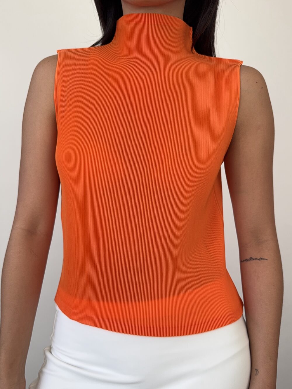 Issey Miyake Pleats Please Orange Top - Image 8