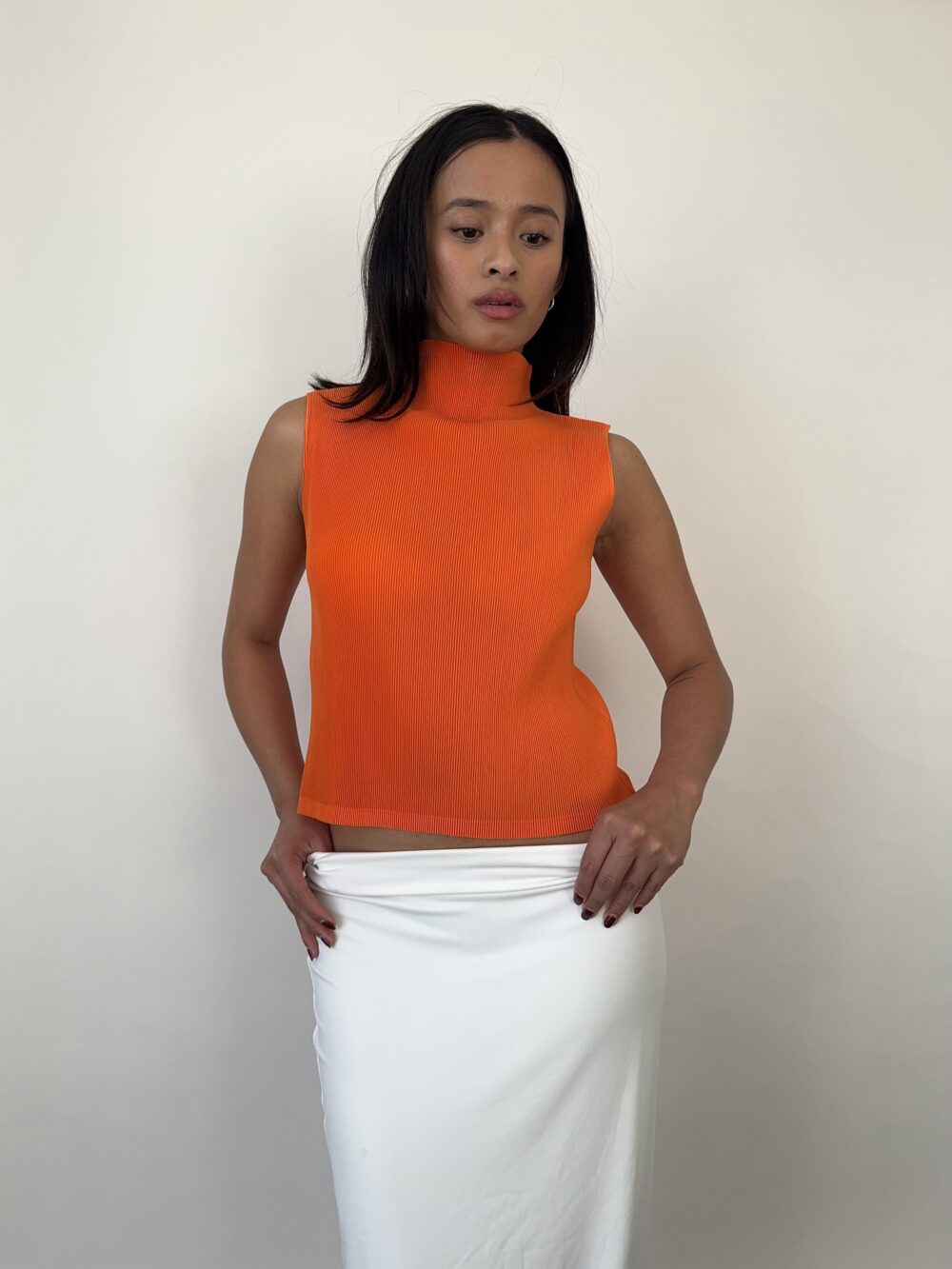 Issey Miyake Pleats Please Orange Top - Image 7