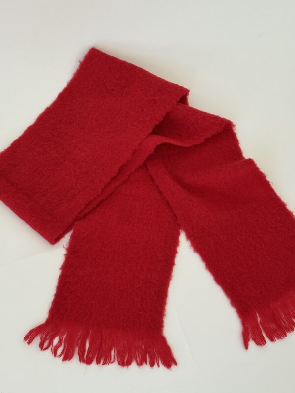 Frisson Knits Red Wool Scarf