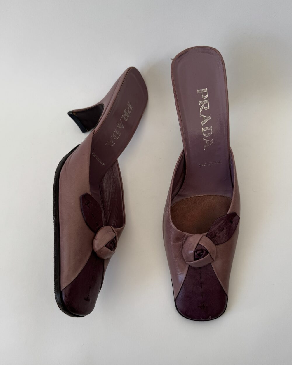 Rare Prada Purple Rose Mules - Image 3
