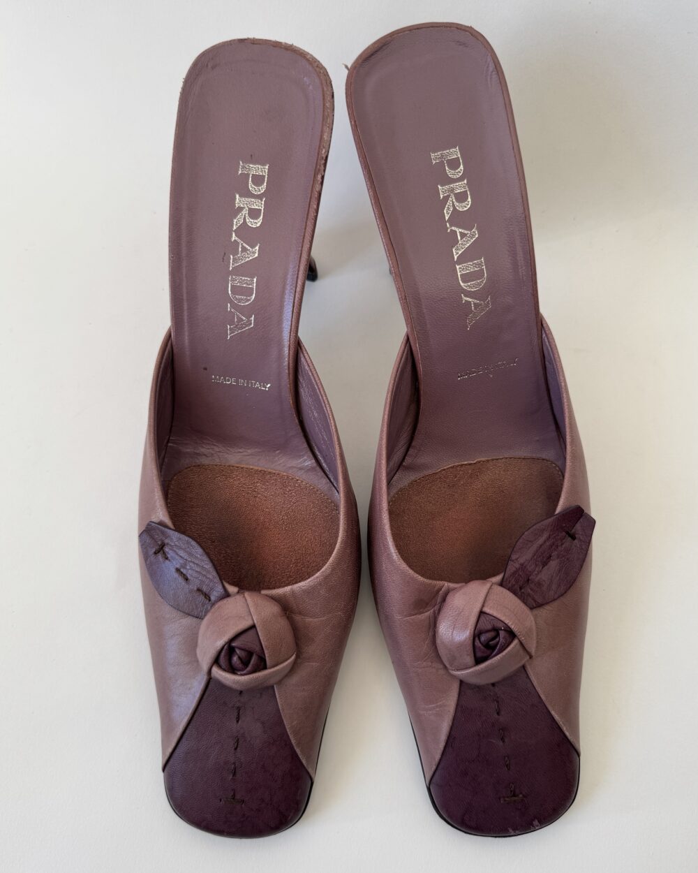 Rare Prada Purple Rose Mules - Image 7