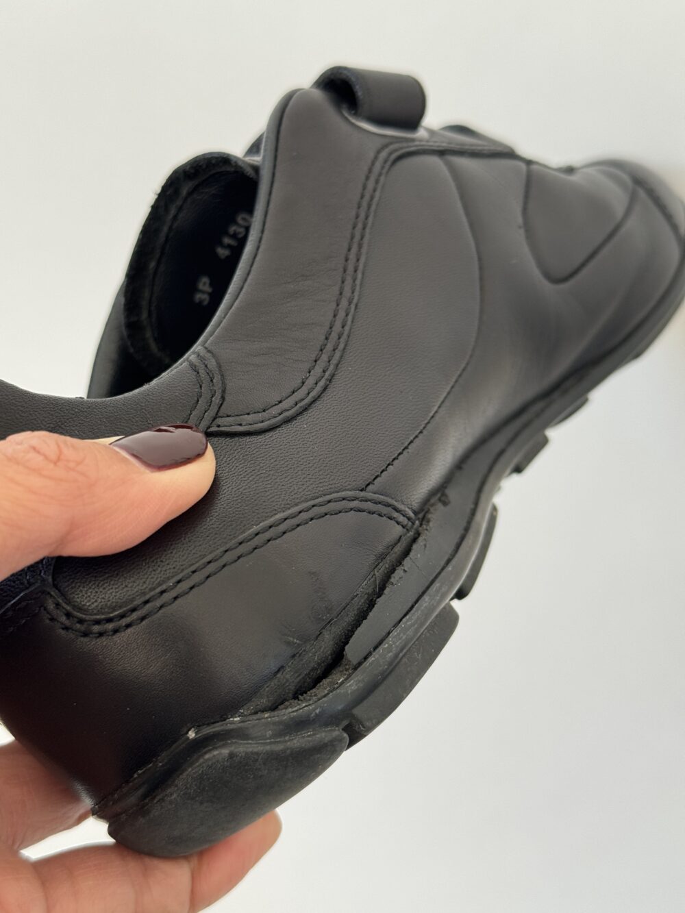 Prada Sports Leather Trainers (Damaged) - Image 8